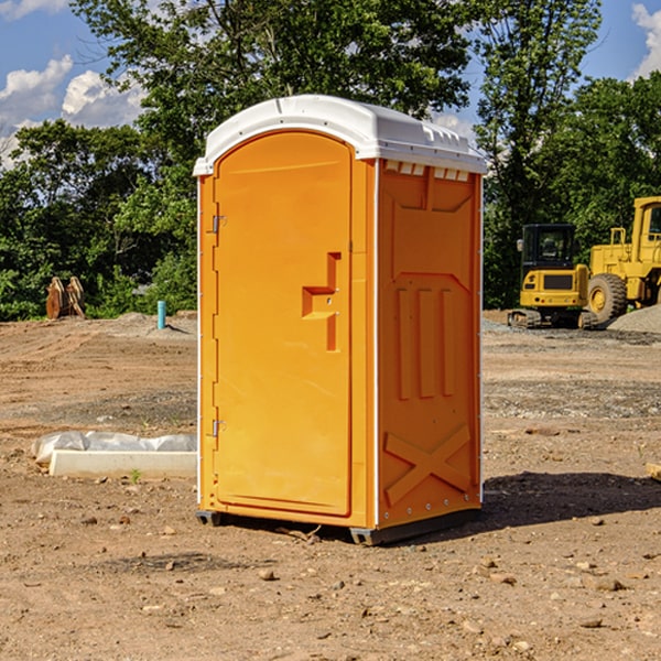 how often are the portable restrooms cleaned and serviced during a rental period in Stanley County South Dakota